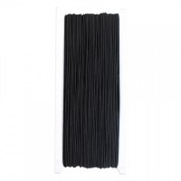 Halsbandssnodd elastisk, 1 mm, 50 meter, Svart