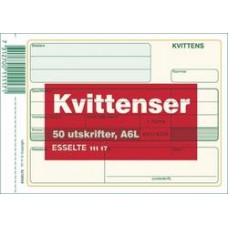 Blankett Kvittens A6L (111 17) 50 blad 1/fp