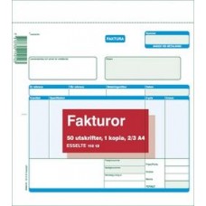 Blankett Fakturor 2/3 A4 (21x21cm) med kopia (112 12) 2x50 blad 1/fp