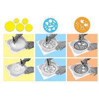 Spirograf/Spirogyro Quercetti Spirogiro Mandala ritset med ritmallar+pennor