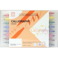 Kalligrafipennor Zig MS-3400 dubbelspets, 8 färger/fp