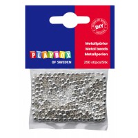 Metallpärlor, silver 250/fp