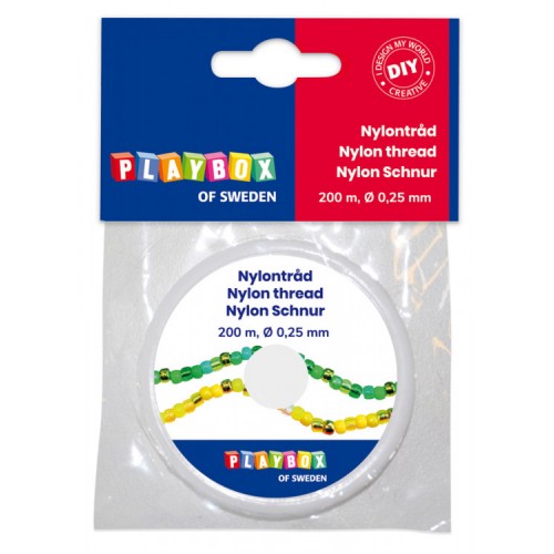 Nylontråd, 0,25 mm, 200 meter, Transparent Nylontråd, 0,25 mm, 200 meter, Transparent