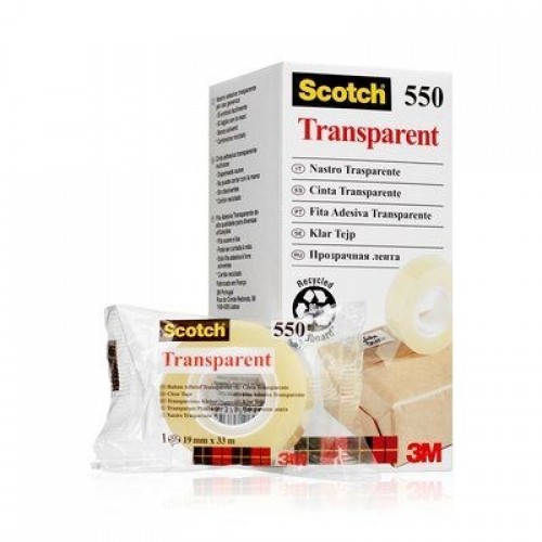 Kontorstejp Scotch 550 33m x 19mm klar 8/fp Kontorstejp Scotch 550 33m x 19mm klar 8/fp