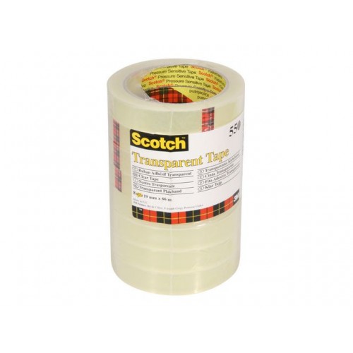 Kontorstejp Scotch 550 66m x 19mm klar 8/fp Kontorstejp Scotch 550 66m x 19mm klar 8/fp