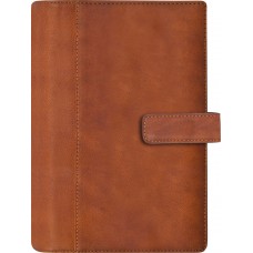 Burde Regent Systemkalender brunt skinn