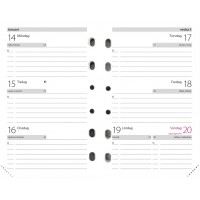 Burde Compact Systemkalender blått konstläder Bari