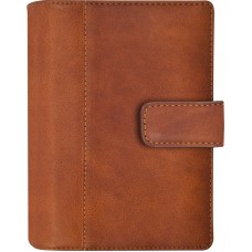 Burde Mini Systemkalender brunt skinn