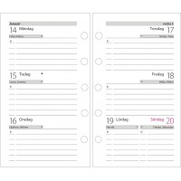 Burde Mini Systemkalender blått konstläder Bari