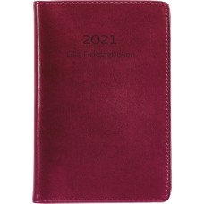 Burde Lilla Fickdagboken rött konstläder