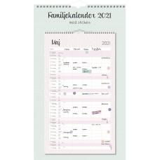 Burde Familjekalender Pastell med stickers