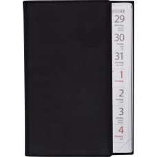 Burde Stor Veckokalender svart konstläder