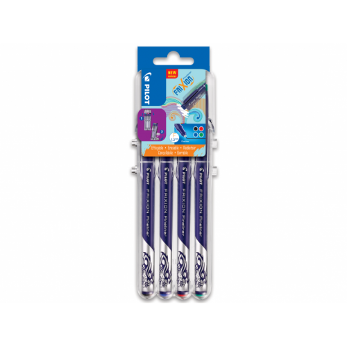 Pilot Frixion Fineliner Fine 1,3mm Set2Go Basic-färger, 4 pennor/fp