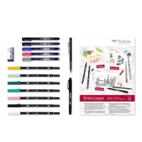Kalligrafiset Tombow HaveFun@Home Set Lettering (pennor+ritblock)