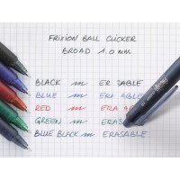 Kulpenna "korsordspenna" Pilot Frixion Clicker 10 BLRT-FR10-BB Broad 1,0mm (raderbart bläck) BlåSvart Blå-Svart