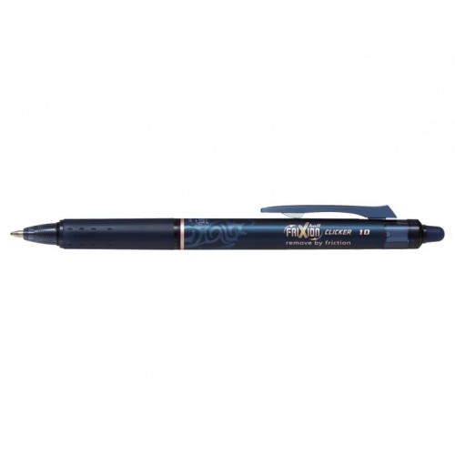 Kulpenna "korsordspenna" Pilot Frixion Clicker 10 BLRT-FR10-BB Broad 1,0mm (raderbart bläck) BlåSvart Blå-Svart