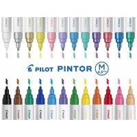 Märkpenna Pilot Pintor Marker Medium 4,5mm Classic, 6 färger/fp