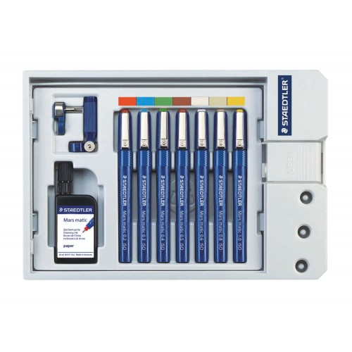 Tuschritpennor Staedtler Mars Matic marsmatic 700 S7 arbetsset 0,2 mm, 0,3 mm, 0,4 mm, 0,5 mm, 0,6 mm, 0,8 mm & 1,0 mm Tuschritpennor Staedtler Mars Matic marsmatic 700 S7 arbetsset 0,2 mm, 0,3 mm, 0,4 mm, 0,5 mm, 0,6 mm, 0,8 mm & 1,0 mm