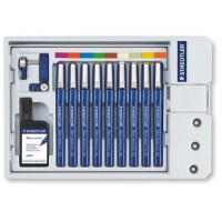Tuschritpennor Staedtler Mars Matic marsmatic 700 S9 arbetsset 0,1 mm, 0,2 mm, 0,3 mm, 0,4 mm, 0,5 mm, 0,6 mm, 0,8 mm, 1,0 mm & 1,2 mm Tuschritpennor Staedtler Mars Matic marsmatic 700 S9 arbetsset 0,1 mm, 0,2 mm, 0,3 mm, 0,4 mm, 0,5 mm, 0,6 mm, 0,8 mm, 1,0 mm & 1,2 mm