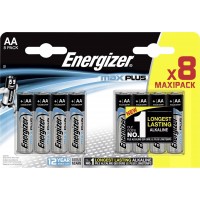 Batterier Energizer Max Plus Alkaliska AA LR6/E91 8/fp