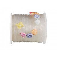 Elastisk tråd, 0,6 mm, 50 meter, Transparent Elastisk tråd, 0,6 mm, 50 meter, Transparent