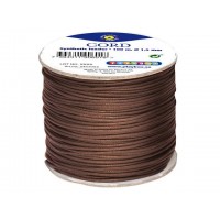 Halsbandssnodd/Snöre, Syntetiskt läder (konstläder), 1,5 mm, 100 meter, Brun
