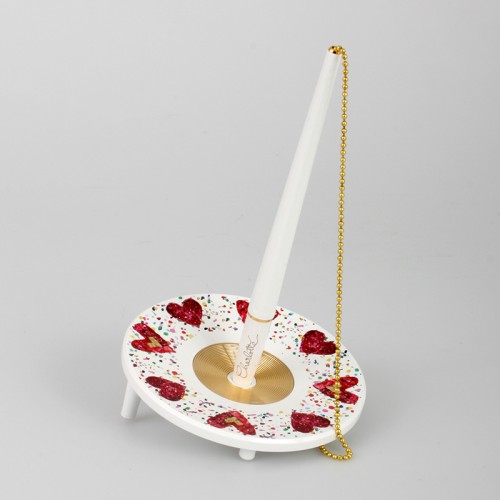 Kulspetspenna med ställ Ballograf Epoca Bank DeskSet Hjärta (med kedja), Charlotte Olsson Art