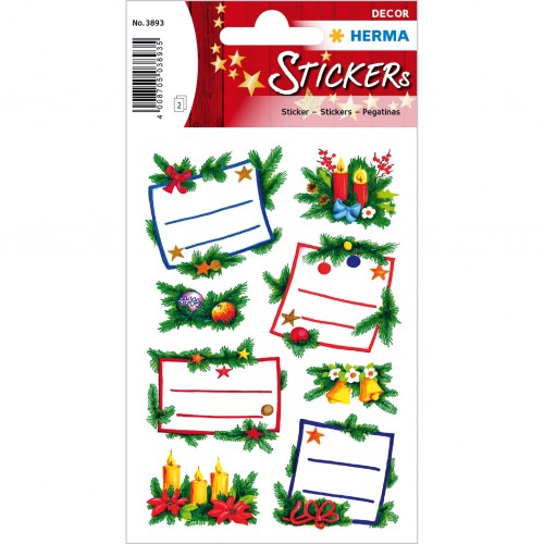 Juletiketter: Dekorationsetiketter Stickers Herma Decor 3893, Julmotiv, Julklappsetikett, Jul, Glitter Juletiketter: Dekorationsetiketter Stickers Herma Decor 3893, Julmotiv, Julklappsetikett, Jul, Glitter