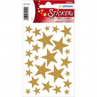 Dekorationsetiketter Stickers Herma Magic 15129, Guldstjärnor, Glitter, 27 etiketter/fp