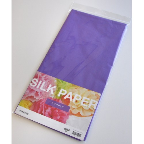 Silkespapper 50x70cm, Lila/Violett, 10 ark/fp