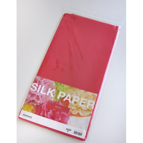 Silkespapper 50x70cm, Röd, 10 ark/fp