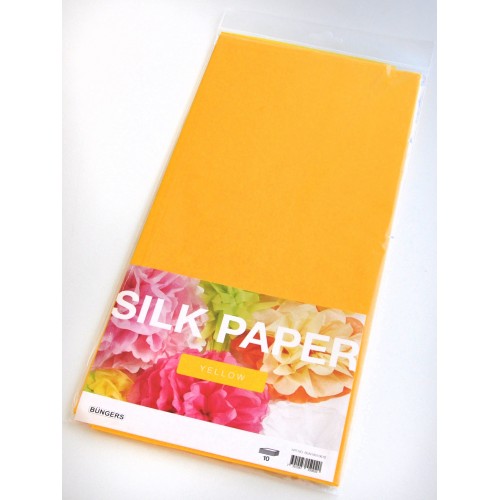 Silkespapper 50x70cm, Gul, 10 ark/fp