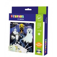 Pärlset Spöke, Självlysande, Ø 5mm, 1100 rörpärlor/fp + pärlplatta