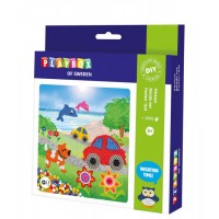 Pärlset Hund Bil Fisk & Blomma, Ø 5mm, 2000 rörpärlor/fp + pärlplattor