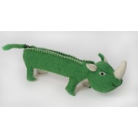 Pennfodral/Pennskrin av tyg, 28x4cm, Noshörning, Rättvis Handel (Fair trade)