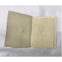 Set med 10 kort & 10 kuvert, Vit/Silver punktlinjer, Rättvis Handel (Fair trade)