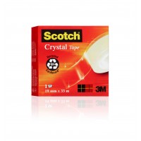 Kontorstejp Scotch 600 Crystal Tape, kristallklar, 33m x 19mm, 1 rulle/fp Kontorstejp Scotch 600 Crystal Tape, kristallklar, 33m x 19mm, 1 rulle/fp