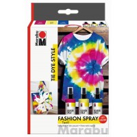 Textilsprayfärg: Textilfärg, sprayflaska Marabu Fashion Spray Set "Tie Dye", 3 x 100ml/fp