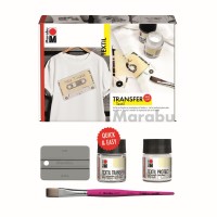 Textiltransfer-set: Marabu Textil Transfer set för överföring av laserutskrift till ljus textil (t-shirt mm) Textiltransfer-set: Marabu Textil Transfer set för överföring av laserutskrift till ljus textil (t-shirt mm)
