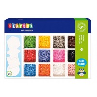 Pärlset midirörpärlor & pärlplattor, Ø 5mm, 4000 rörpärlor/fp + 4 st pärlplattor