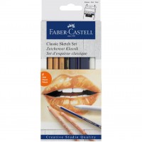 Ritset: Pastellpennset Faber-Castell Classic Sketch Set, Monochrome