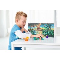 Modellera-set: Modellera Fimo Kids (8034 07), form&play, Dino (Dinosaurier), 4 x 42 gram