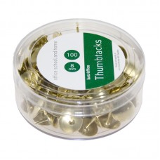 Häftstift, 8mm, Ø 10mm, metall, Guld, 100/fp