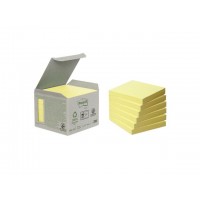 Notisblock Post-it Notes 100% Recycled/återvunnen (654-1B) 76x76mm Gul 6/fp Notisblock Post-it Notes 100% Recycled/återvunnen (654-1B) 76x76mm Gul 6/fp