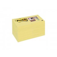 Notisblock Post-it Notes Super Sticky 47,6x47,6mm, Canary Yellow (gul) 12/fp