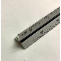Skalstock / Skallinjal/ trekantsskala, 15cm, Aluminium, Standardgraph 9405-15, (1:2,5 - 1:5 - 1:10 - 1:20 - 1:50 - 1:100)