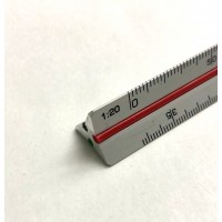 Skalstock / Skallinjal/ trekantsskala, 15cm, Aluminium, Standardgraph 9405-15, (1:2,5 - 1:5 - 1:10 - 1:20 - 1:50 - 1:100)