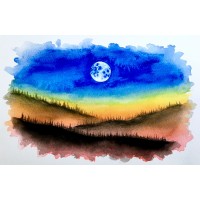 Akvarellset: Akvarellblock 18x24cm + Staedtler Watercolour Set akvarellpennor