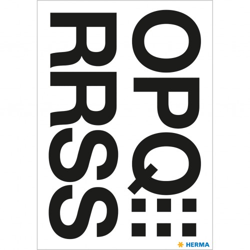 Märketikett/Bokstavsetiketter Herma Vario 4188 Bokstäver O-Z 33mm, Svart, 2 ark/fp