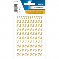 Märketikett / Sifferetiketter Herma Vario 4151 Siffror 0-9, 8mm, Guld, 2 ark/fp Märketikett / Sifferetiketter Herma Vario 4151 Siffror 0-9, 8mm, Guld, 2 ark/fp